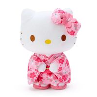 ハローキティ_桜着物 ぬいぐるみ S | ハローキティ公式グッズ