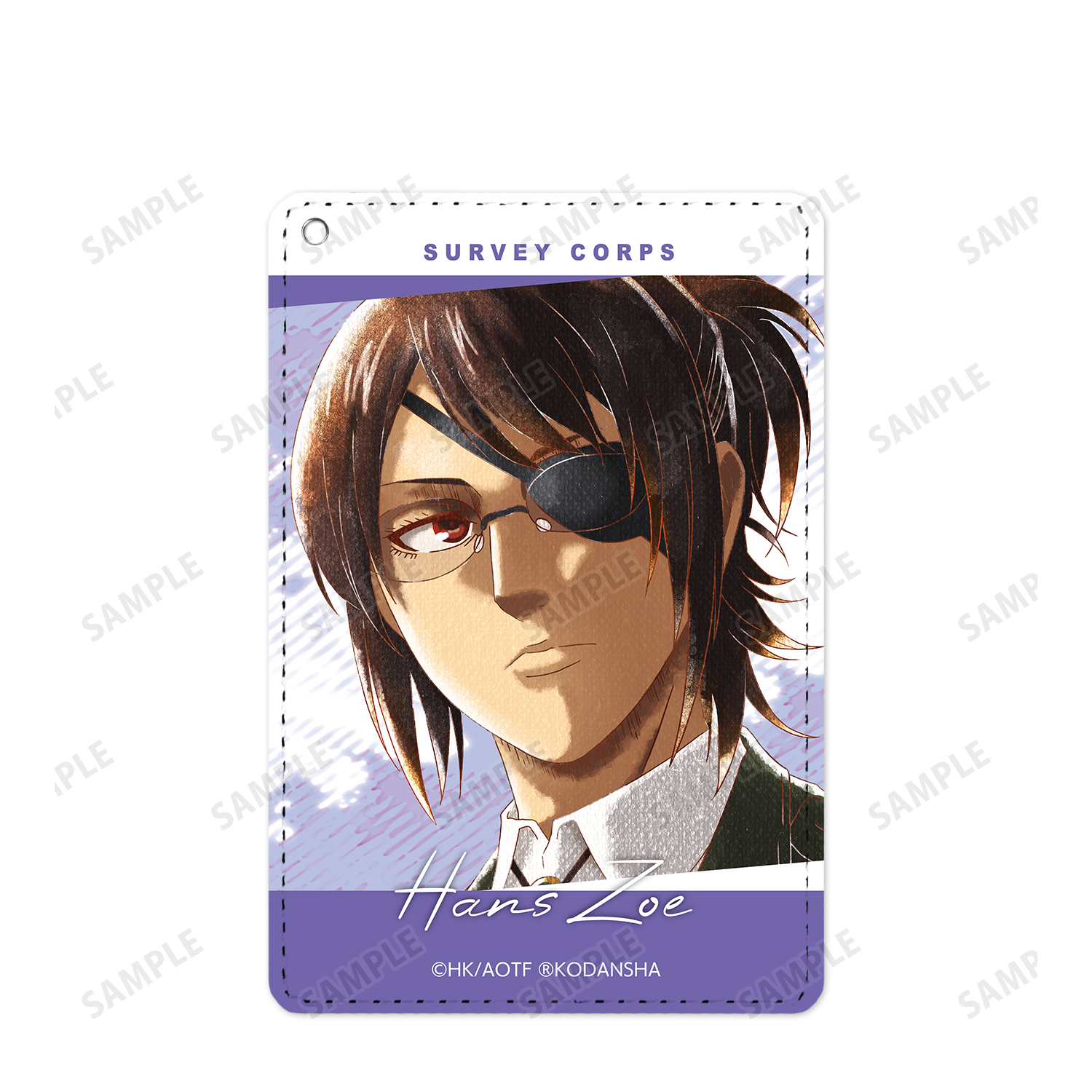 進撃の巨人_ハンジ Ani-Art aqua label 1ポケットパスケース