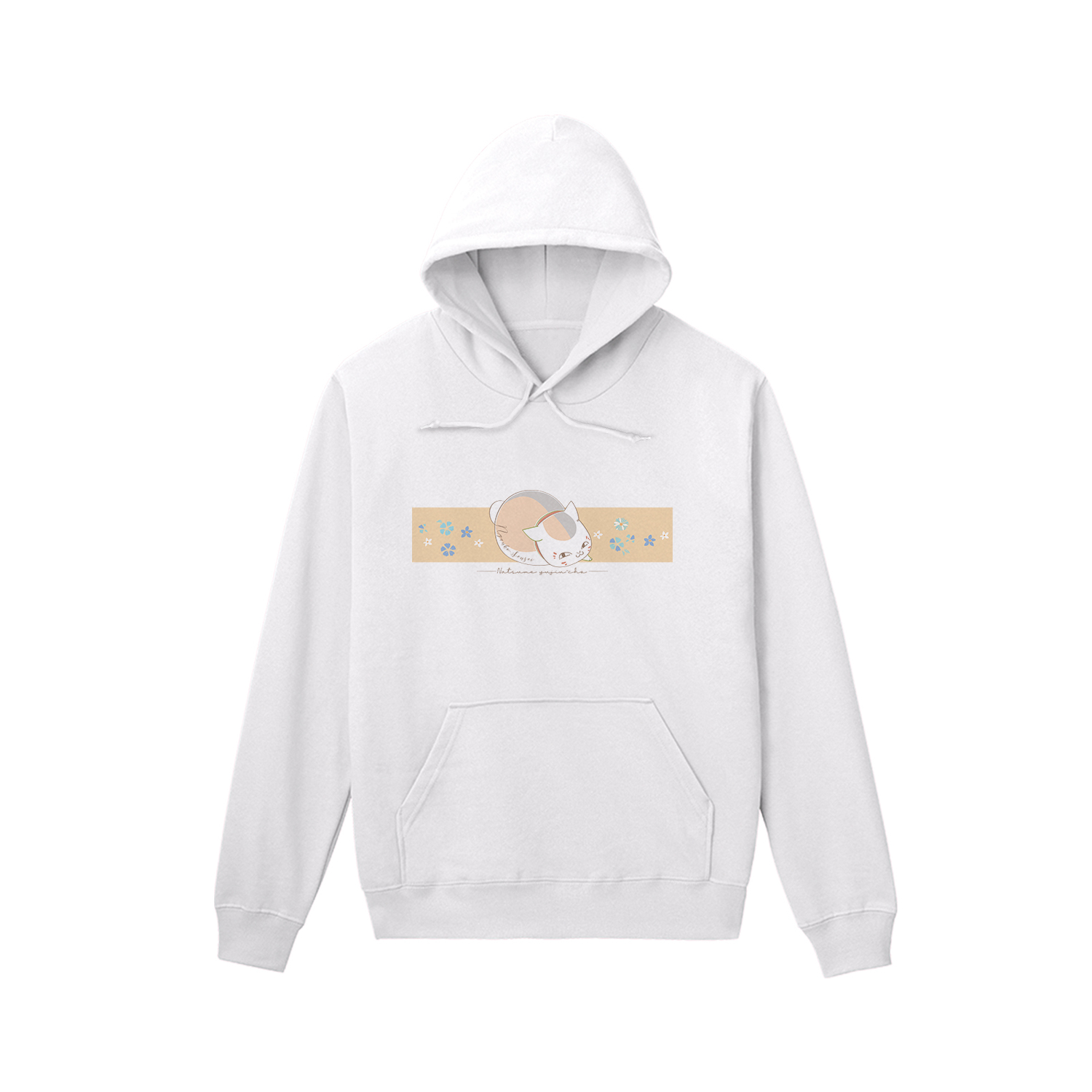 夏目友人帳_ニャンコ先生 lette-graph パーカー 橙 メンズXL