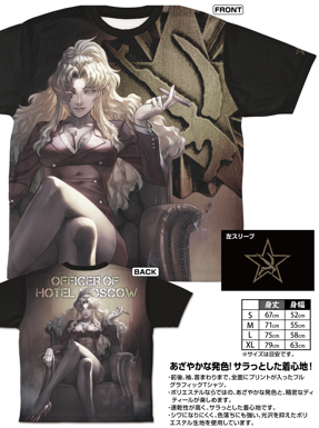 ブラック･ラグーン_バラライカ 両面フルグラフィックTシャツ/XL