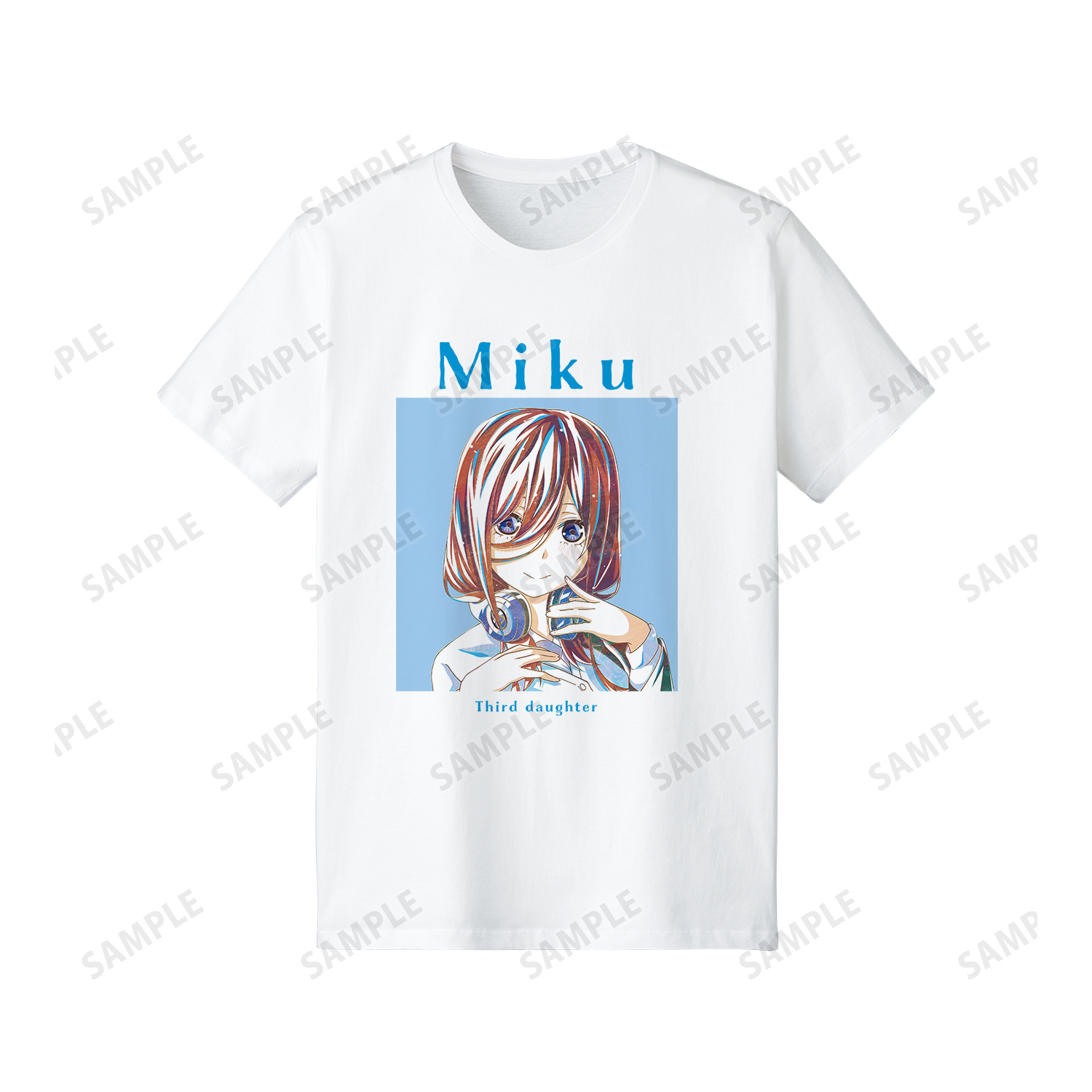 新品未開封 五等分の花嫁∫∫ 中野三玖 FIVE Tシャツ ホワイト サイズL FaNeMa / 映画「五等分の花嫁」 フルグラフィックTシャツ 夏制服