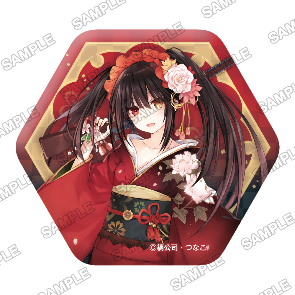 デート・ア・ライブ_十香&狂三缶バッジセット 着物Ver. | 公式グッズ