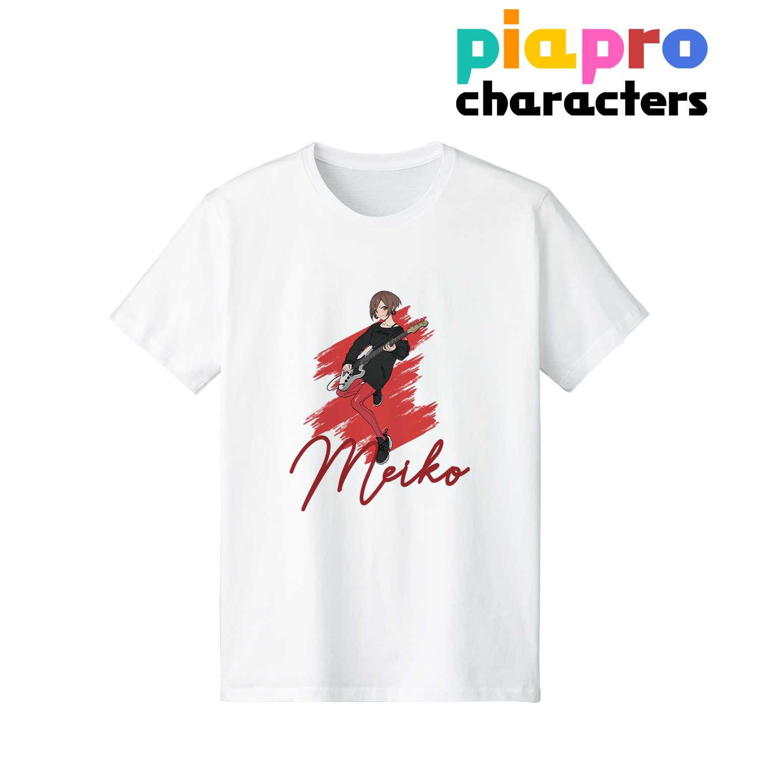 ピアプロキャラクターズ_描き下ろしイラスト MEIKO バンドver. Art by tarou2 Tシャツメンズ(サイズ/XXL)