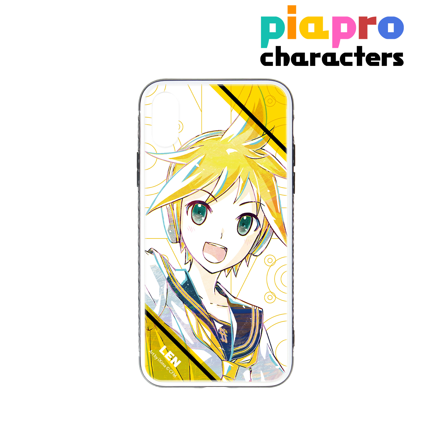 ピアプロキャラクターズ_鏡音レン Ani-Art 第2弾 強化ガラスiPhoneケース(対象機種/iPhone 7 Plus/8 Plus)