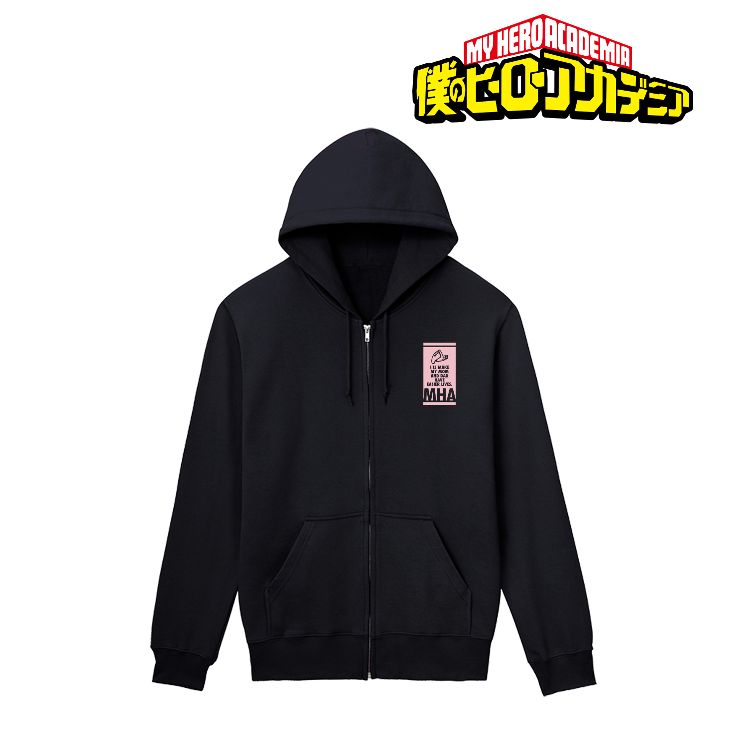 僕のヒーローアカデミア_麗日お茶子 バックプリントジップパーカーレディース(サイズ/M)