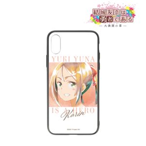 유키 토모나는 용사이다_대만개의 장-미요시 나츠네 Ani-Art aqua label 강화 유리 iPhone 케이스(대상 기종/iPhone XR)