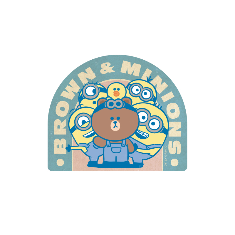 BROWN&MINIONS_トラベルステッカー(4)