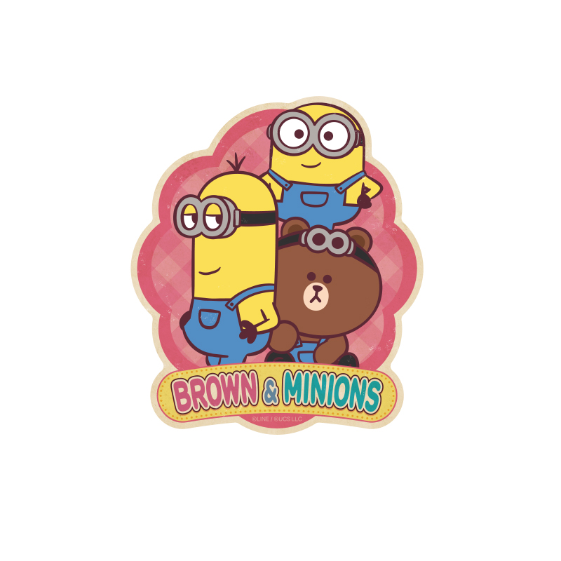 BROWN&MINIONS_トラベルステッカー(5)