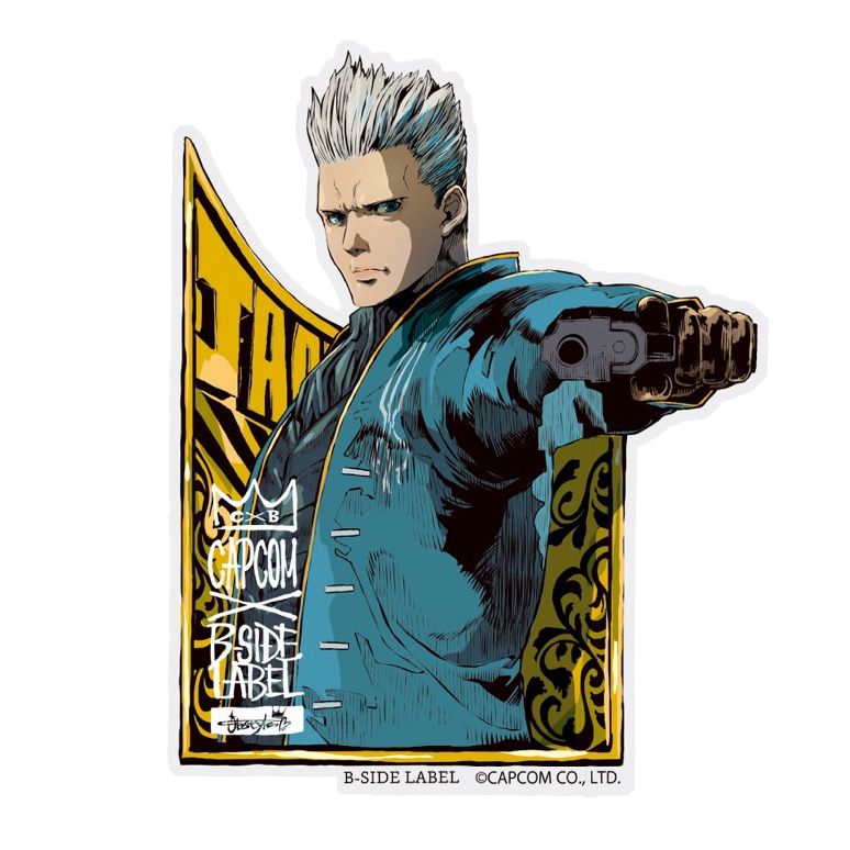 希少 デビルメイクライ ダンテ バージル B-SIDE LABEL ステッカー デビルメイクライ_CAPCOM×B-SIDE LABELステッカー 20th バージル
