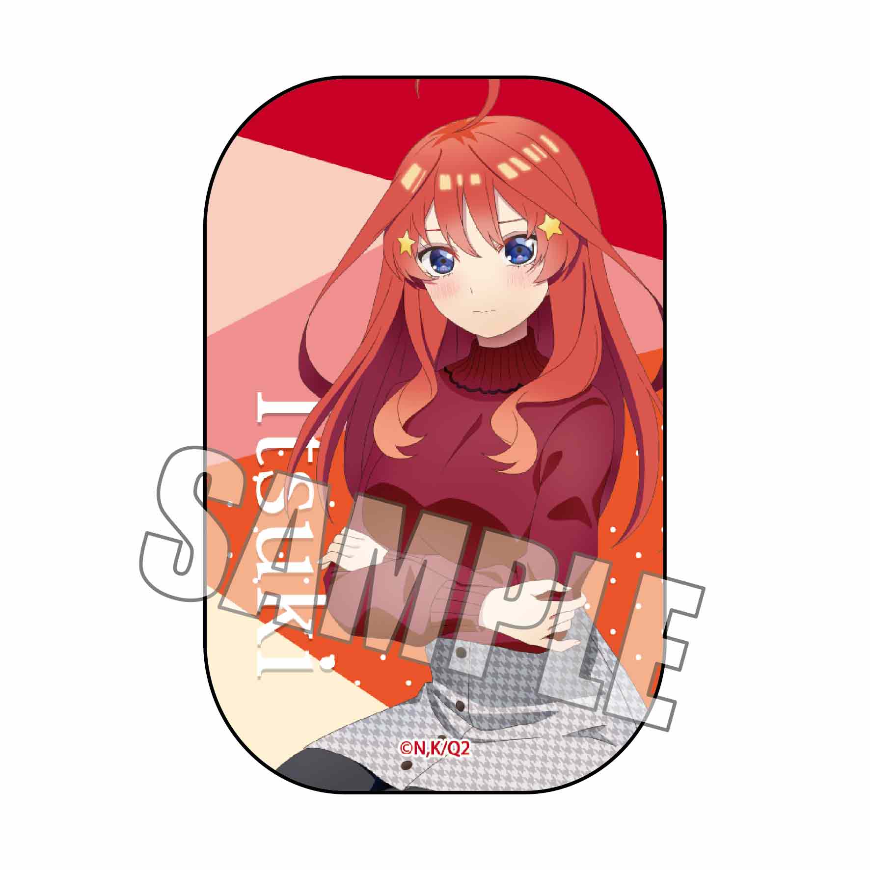 五等分の花嫁∬ スクエア缶バッジ/中野 五月 ひざまくらver.
