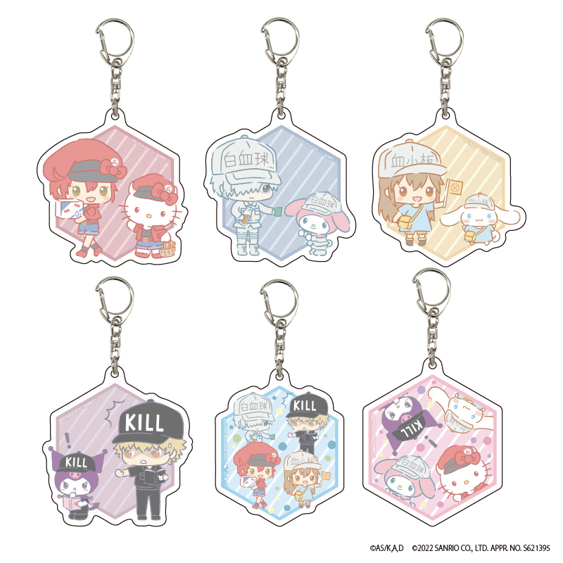 はたらく細胞×サンリオキャラクターズ アクリルキーホルダー 01