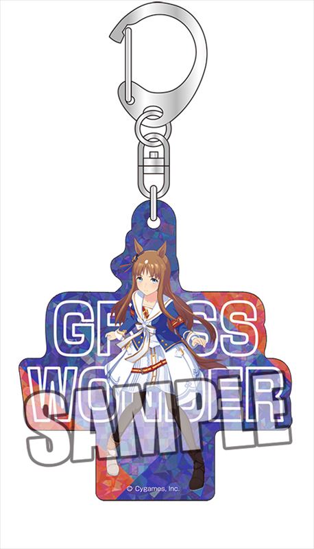 ウマ娘 プリティーダービー_ホログラムアクリルキーホルダー「グラスワンダー」