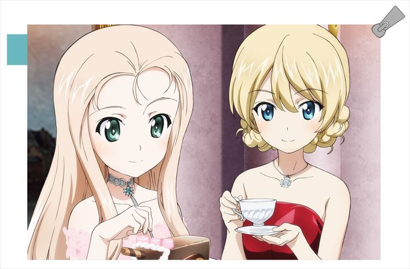 ガールズ＆パンツァー　ポーチ ガールズ＆パンツァー 最終章 撥水ポーチ【マリー&ダージリン(ドレス