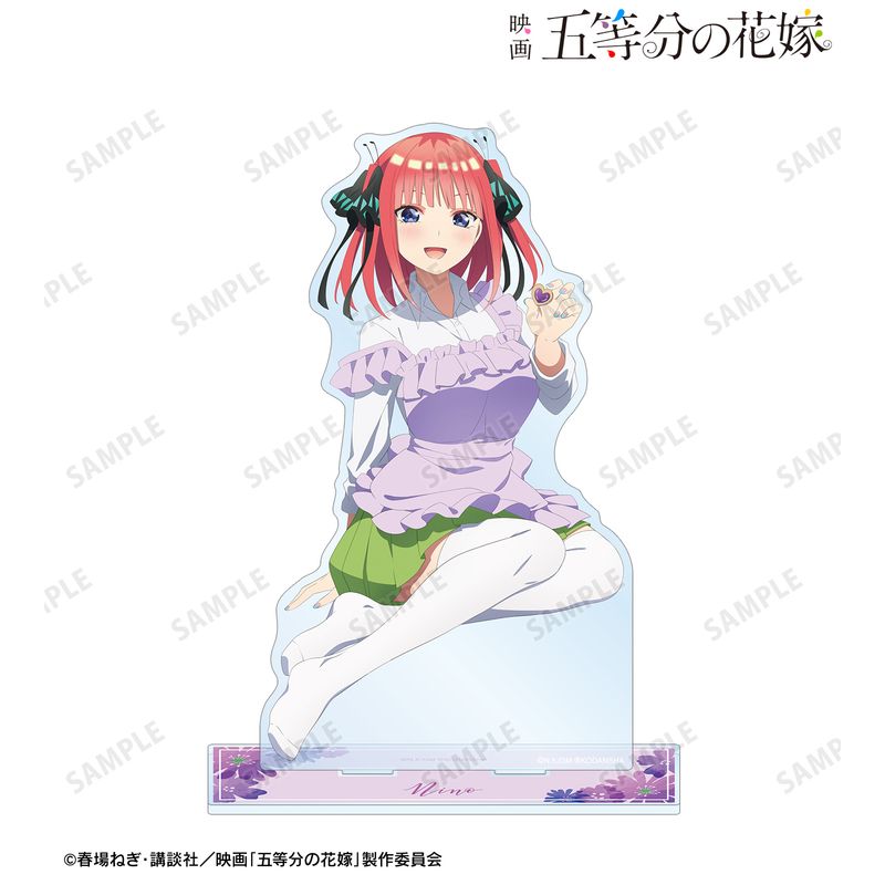 α2 五等分の花嫁 制服&ロングヘアー 中野二乃 スリーブ&プレイマット 映画 五等分の花嫁_描き下ろし 中野二乃 制服エプロン 特大アクリル