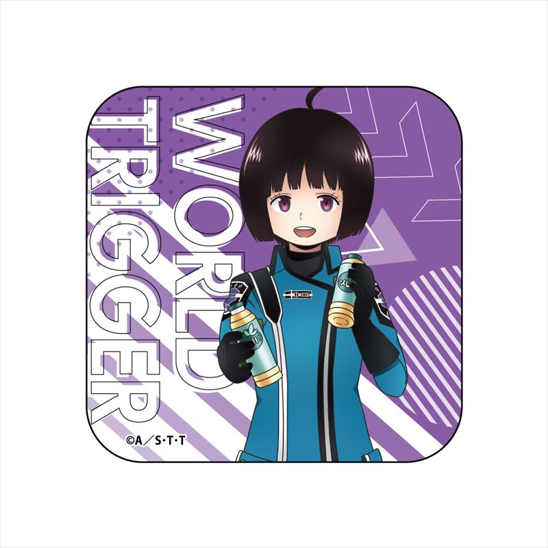 ワールドトリガー_休息 スクエア缶バッジ 雨取千佳