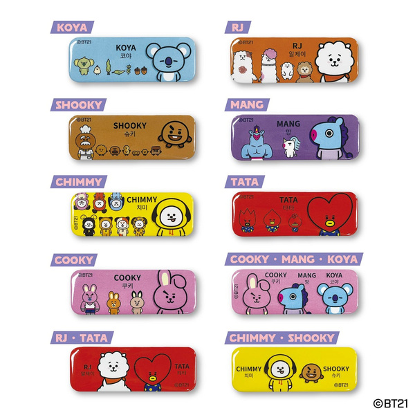 スクエアカンバッジコレクションBT21 | 公式グッズ・公式ライセンス