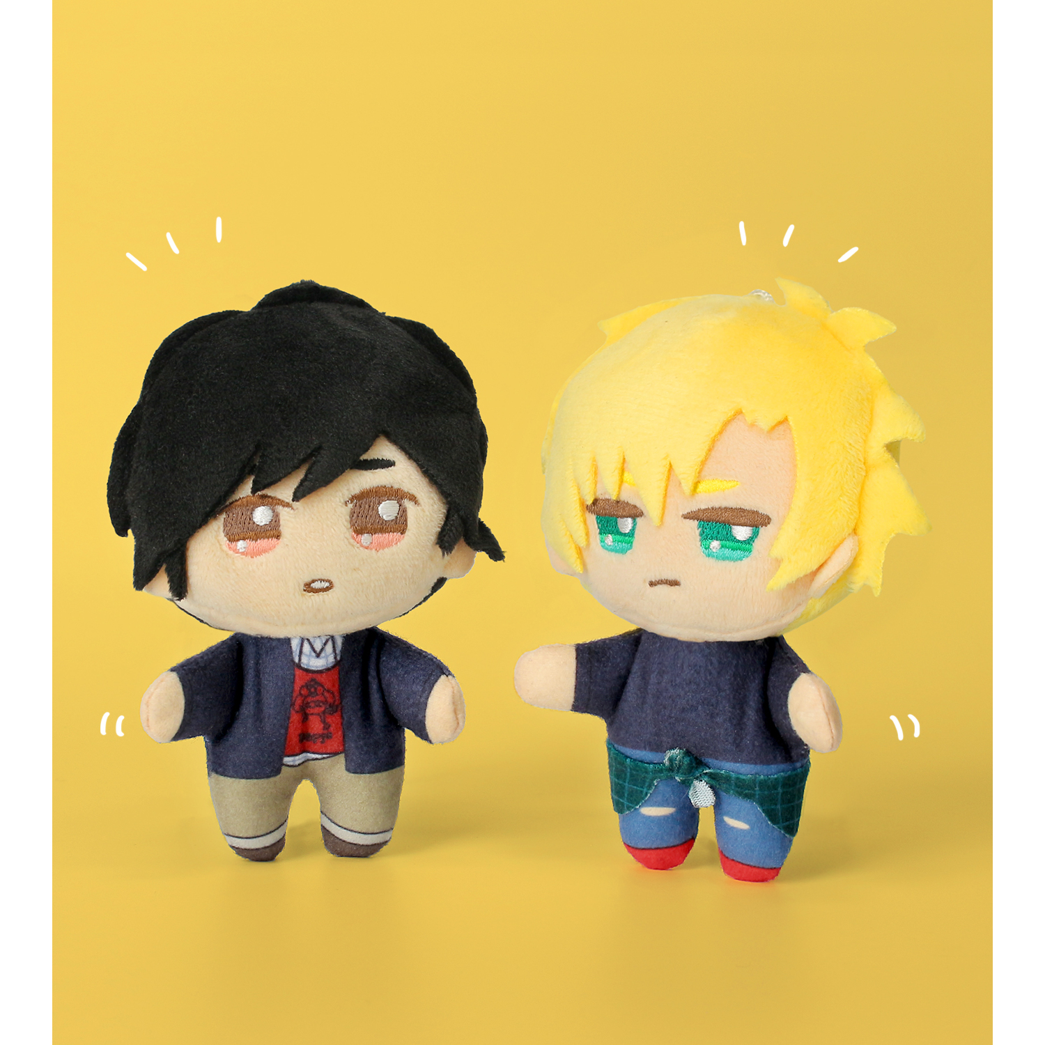 BANANA FISH_ちょこんと！ ぬいぐるみマスコットセット アッシュ&英二 | 公式グッズ・公式ライセンス商品専門サイト |  colleize（コレイズ） | 公式グッズ・公式ライセンス商品専門サイト | colleize（コレイズ）