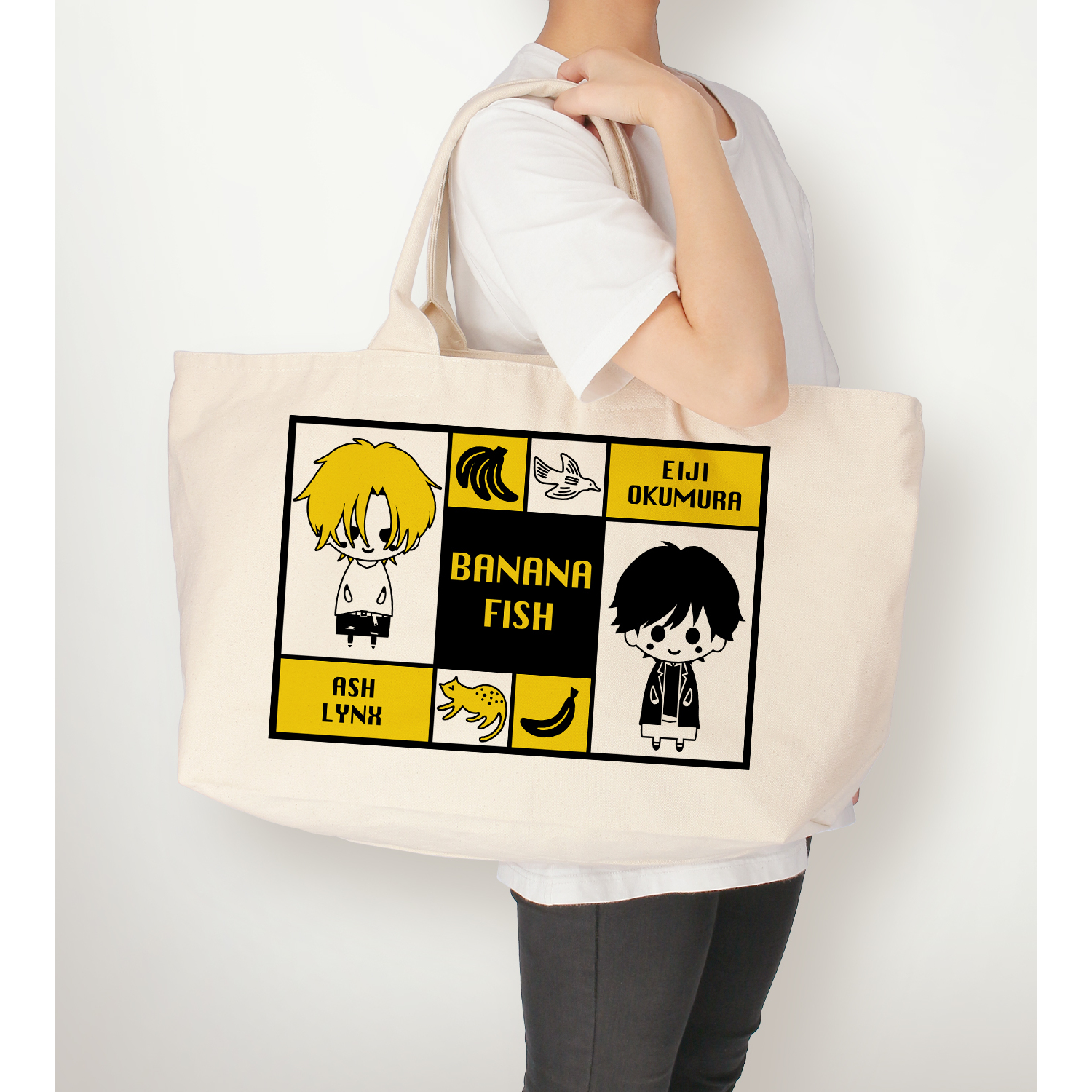 本日まで　BANANA FISH バッグ BANANA FISH_NordiQ BIGジップトートバッグ | 公式グッズ・公式