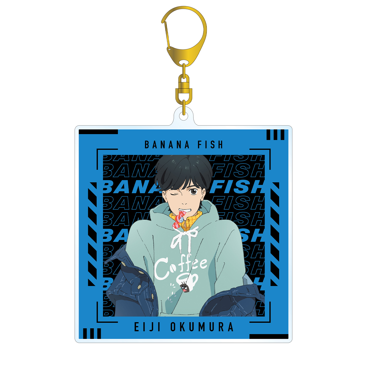 BANANA FISH_描き下ろしイラスト 奥村英二 デニムver. BIGアクリルキーホルダー