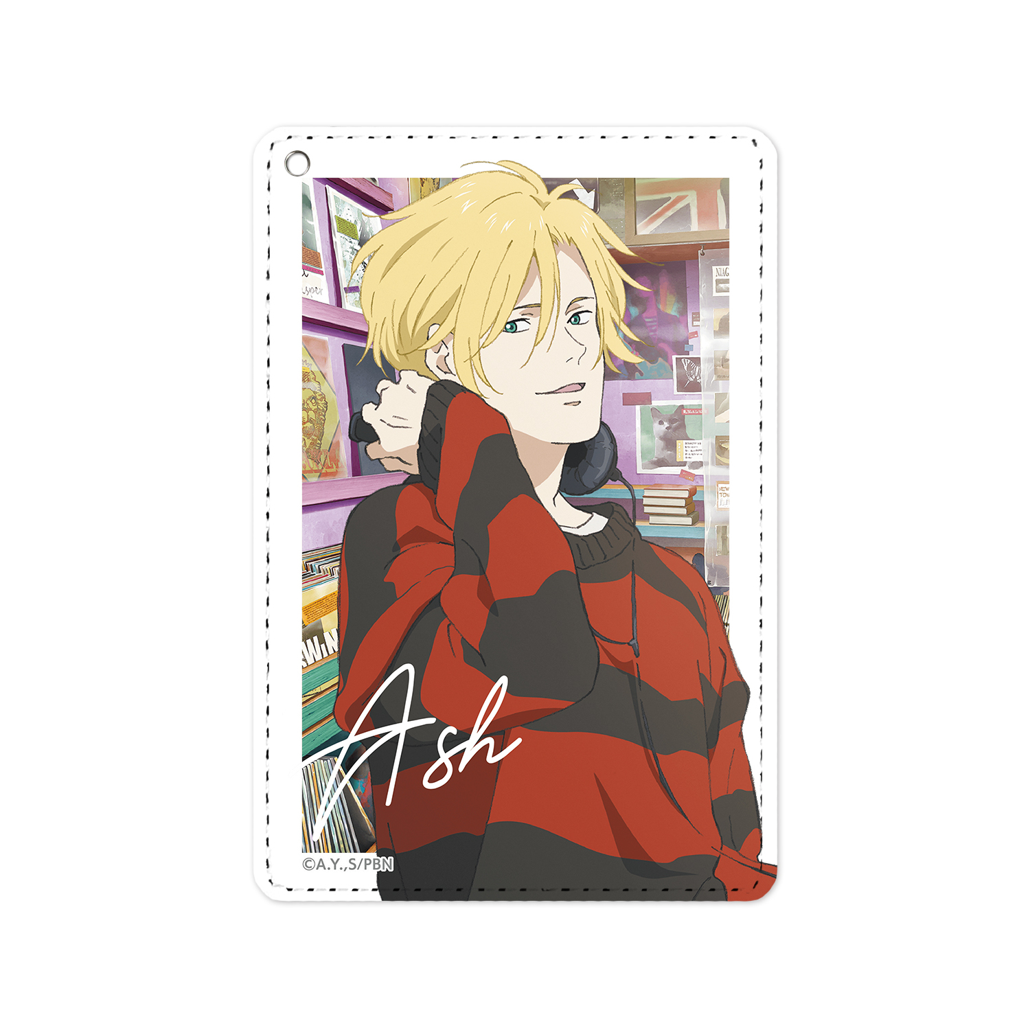 BANANA FISH_描き下ろしイラスト アッシュ・リンクス レコードショップver. 1ポケットパスケース