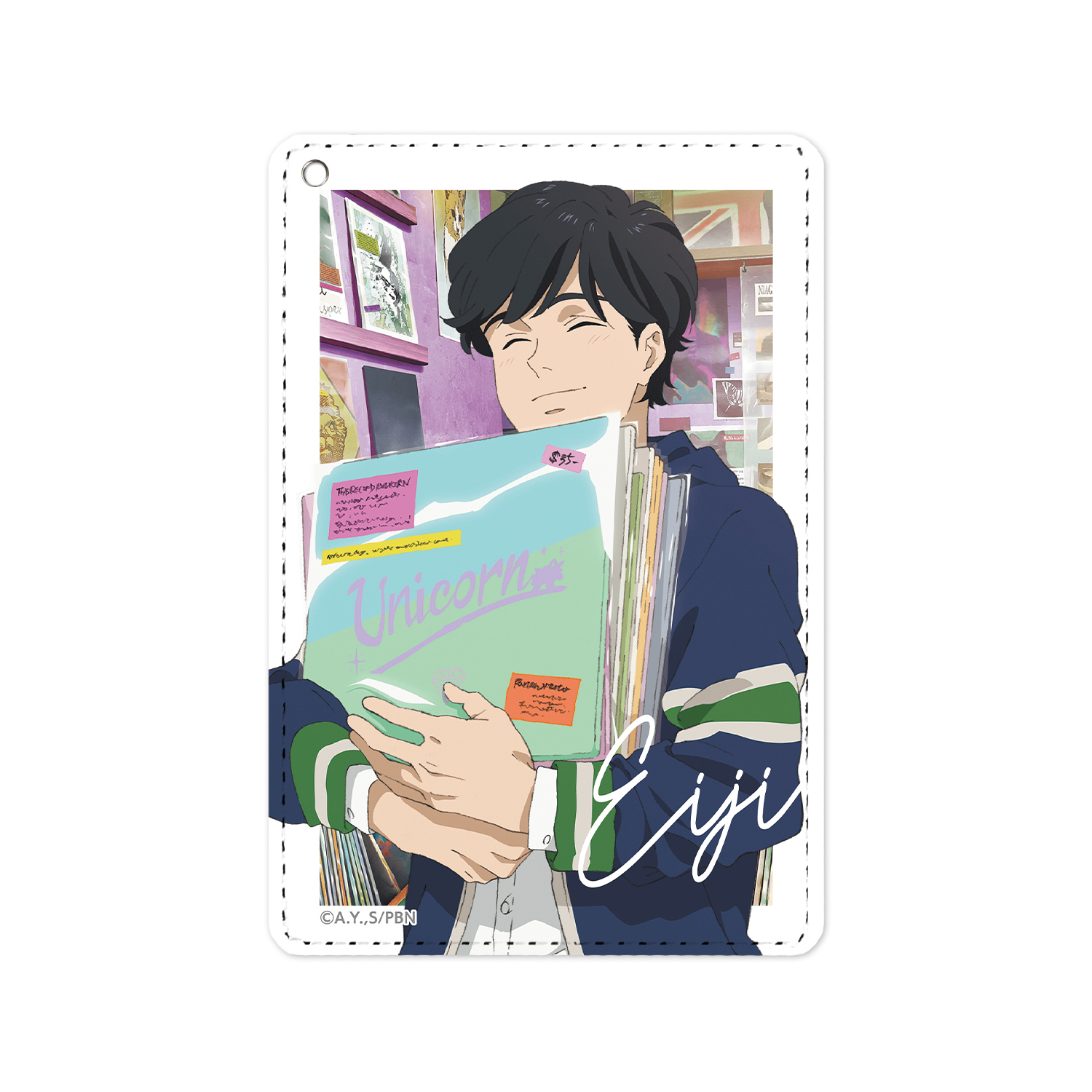 BANANA FISH_描き下ろしイラスト 奥村英二 レコードショップver. 1ポケットパスケース