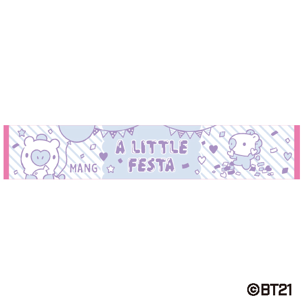 BT21_ 긴타월(자거드 타입) A LITTLE FESTA 4MANG