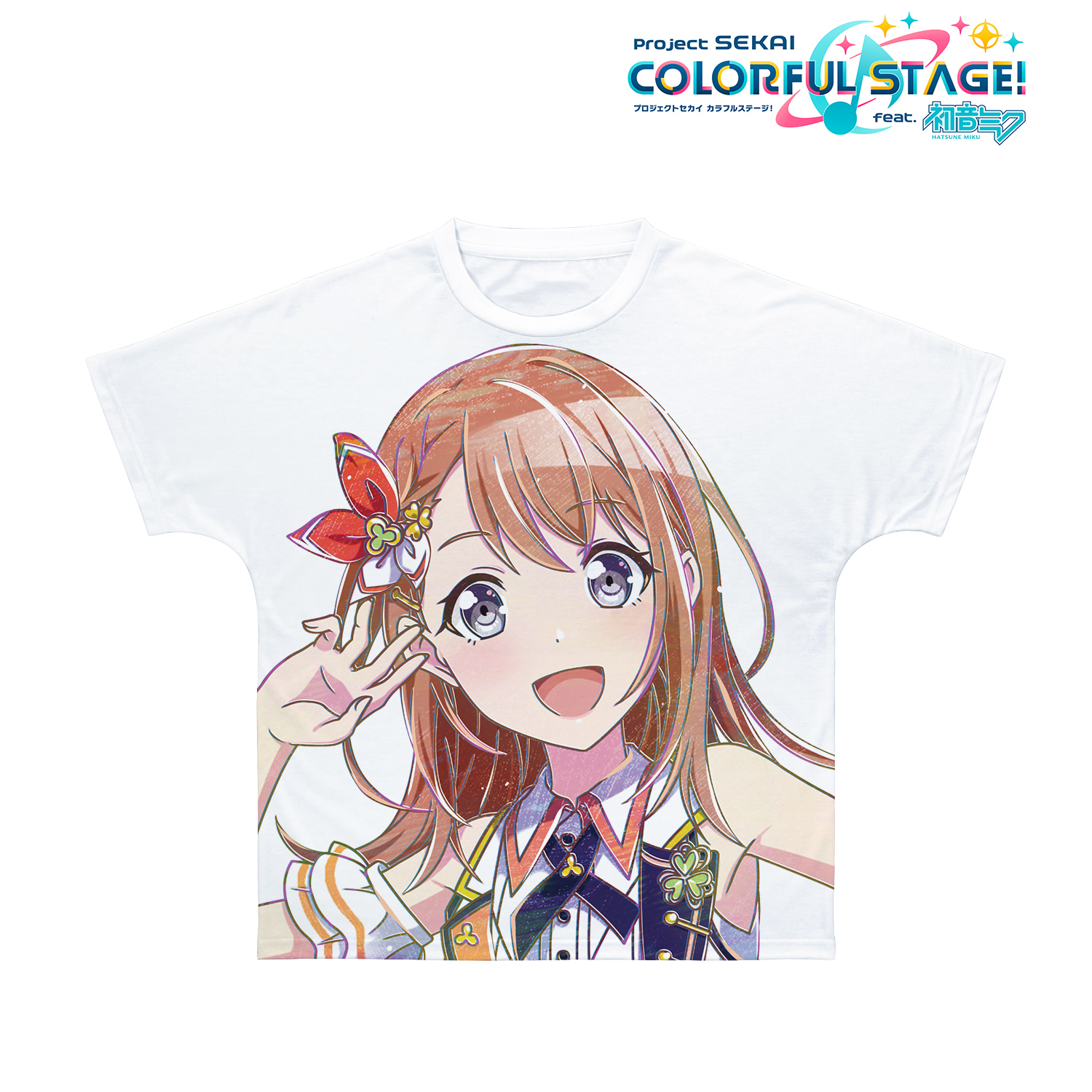 プロジェクトセカイ カラフルステージ！ feat.  初音ミク_花里 みのり Ani-Art フルグラフィックTシャツユニセックス(サイズ/XL)