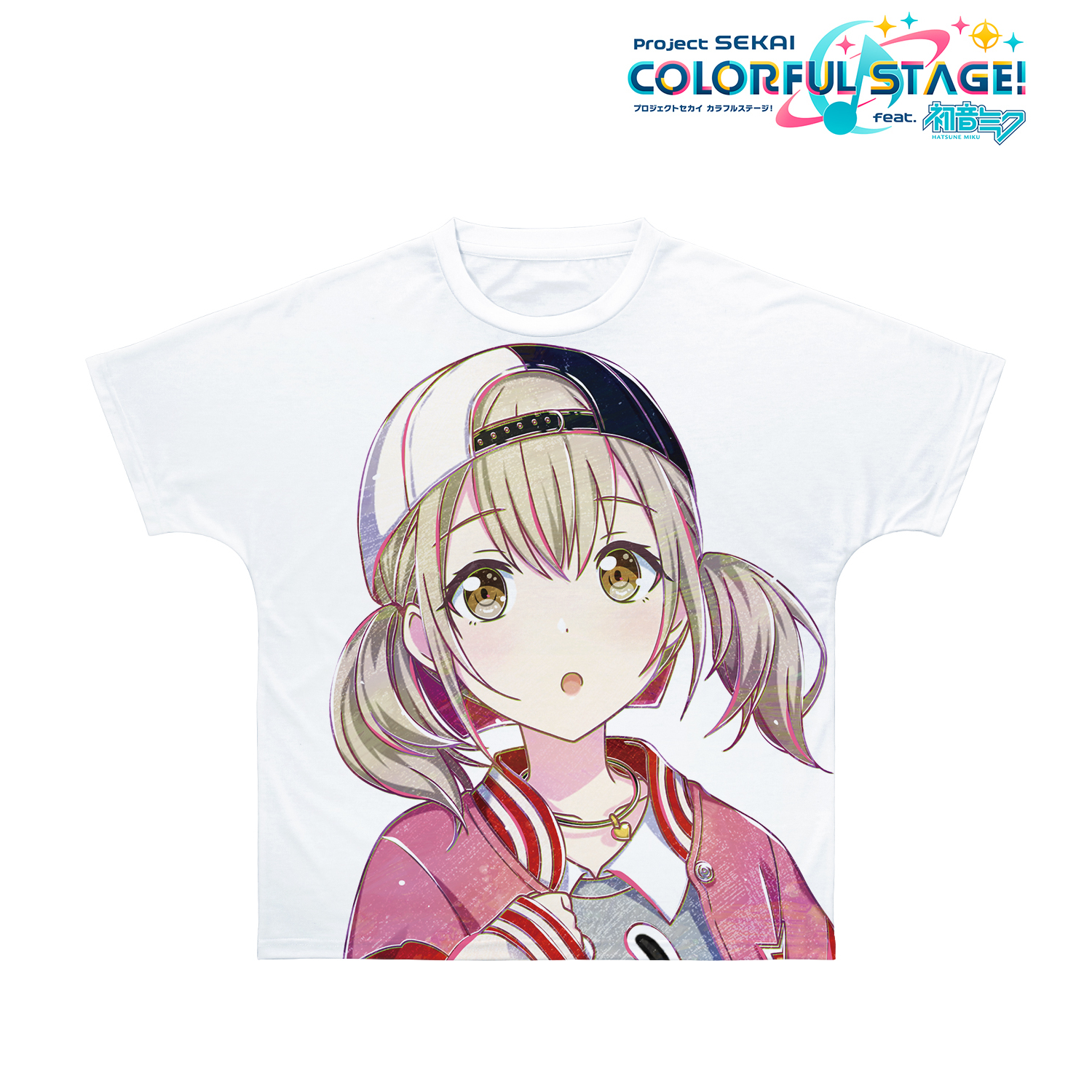 プロジェクトセカイ カラフルステージ！ feat.  初音ミク_小豆沢 こはね Ani-Art フルグラフィックTシャツユニセックス(サイズ/S)