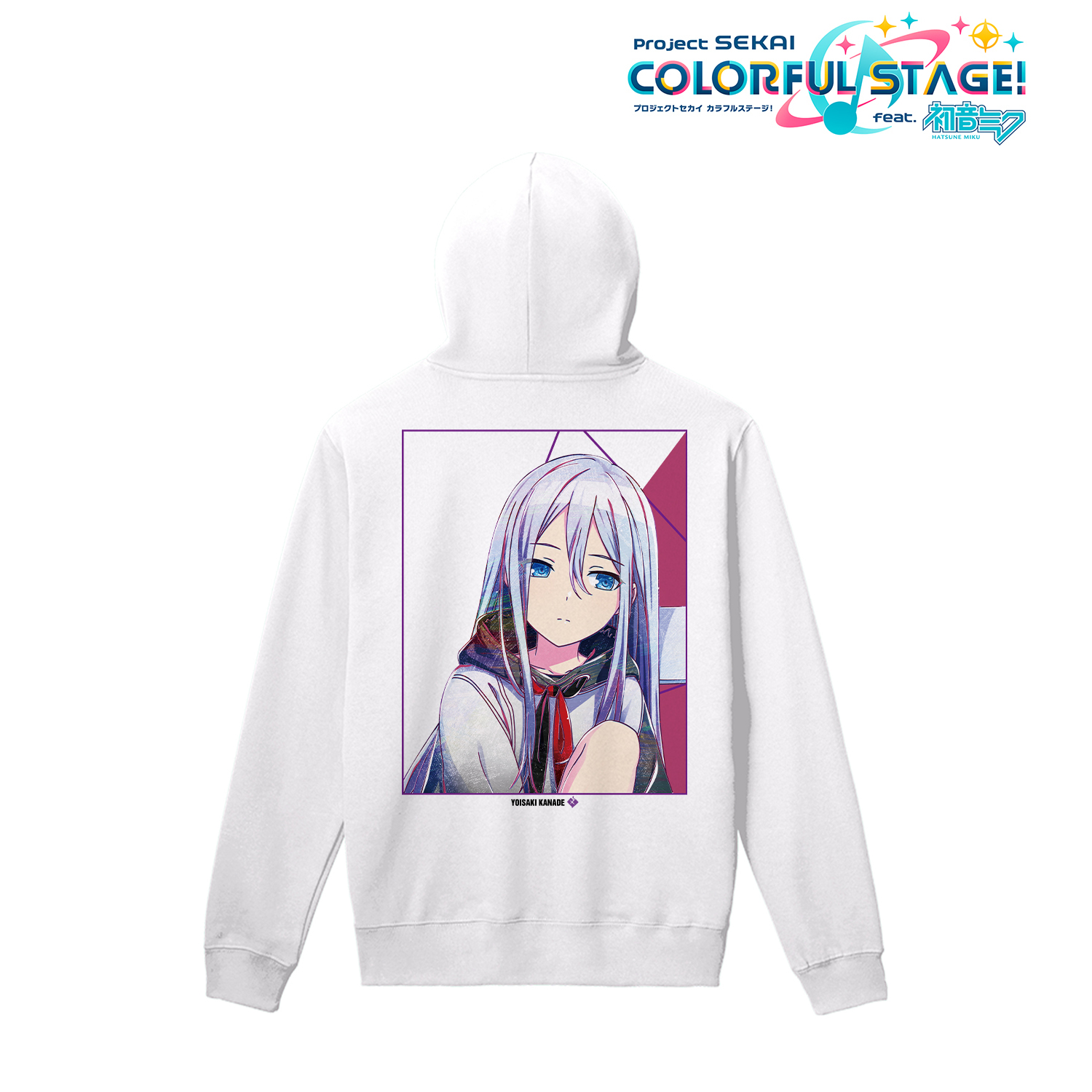 プロジェクトセカイ カラフルステージ！ feat.  初音ミク_宵崎 奏 Ani-Art バックプリントジップパーカーメンズ(サイズ/XL)