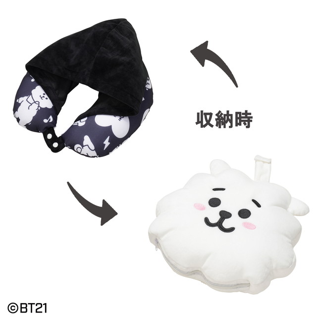 BT21 ネックピロー_RJ フード付きネックピロー | BT21公式グッズ