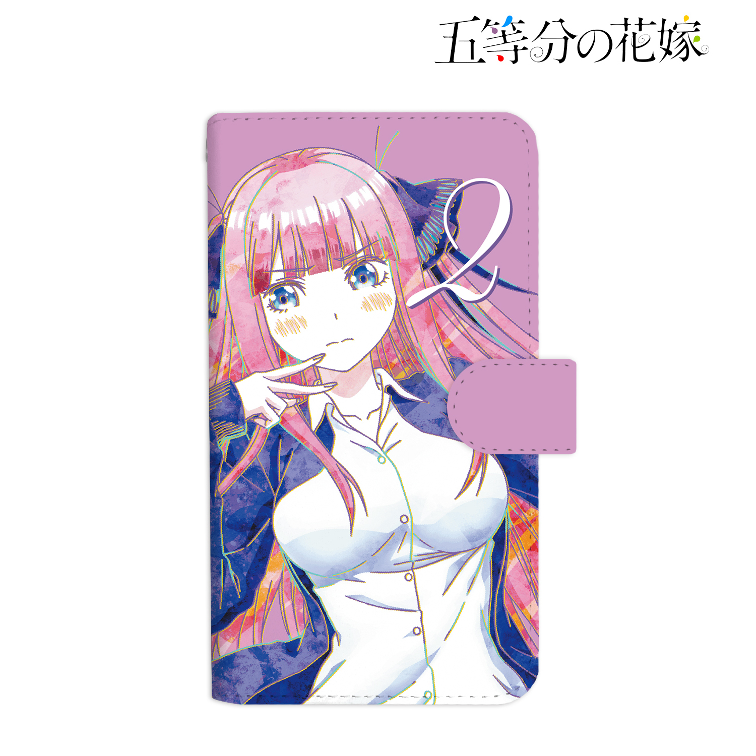 五等分の花嫁_二乃 Ani-Art 手帳型スマホケース(対象機種/Lサイズ)