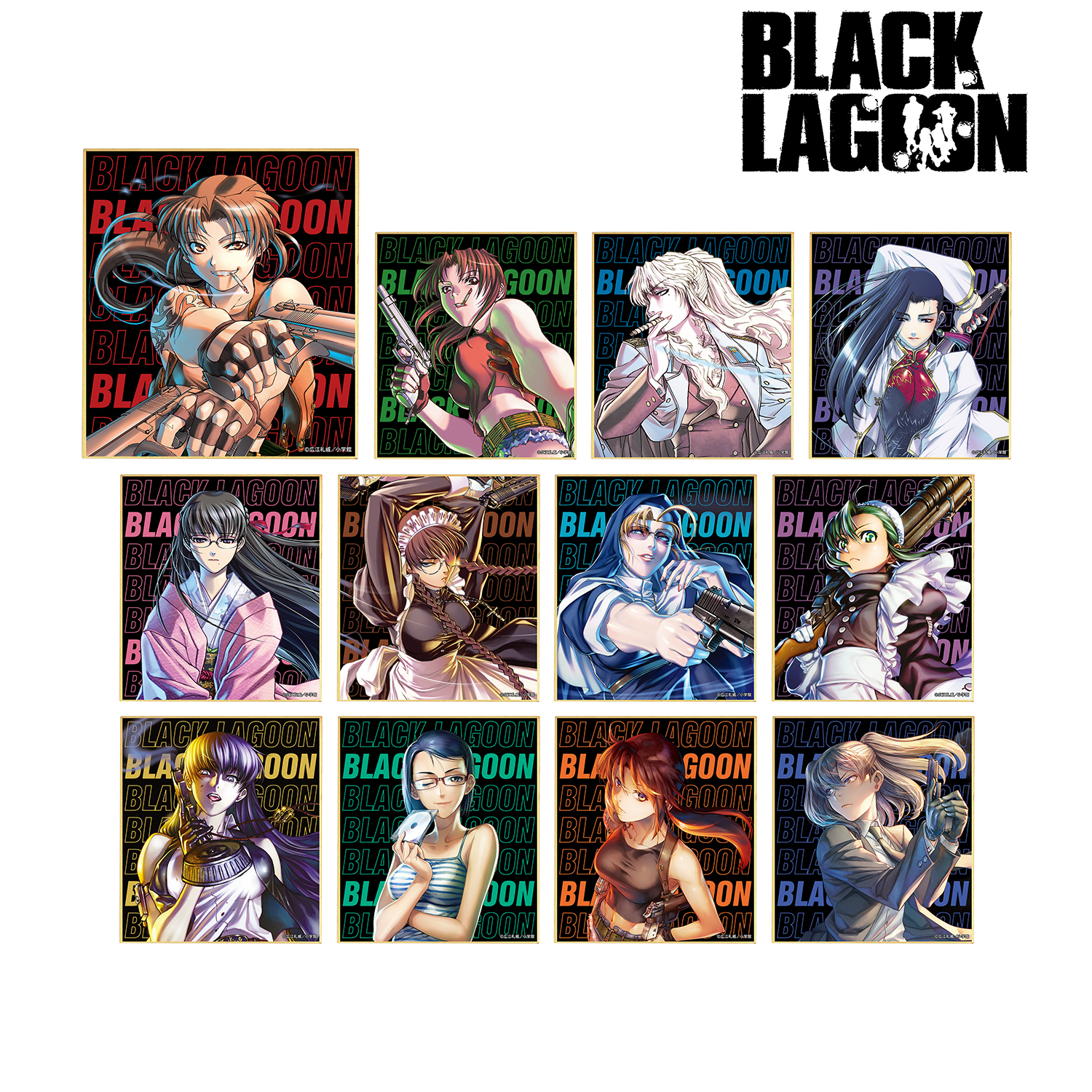 BLACK LAGOON_トレーディング 表紙イラスト ミニ色紙(単位/単品)