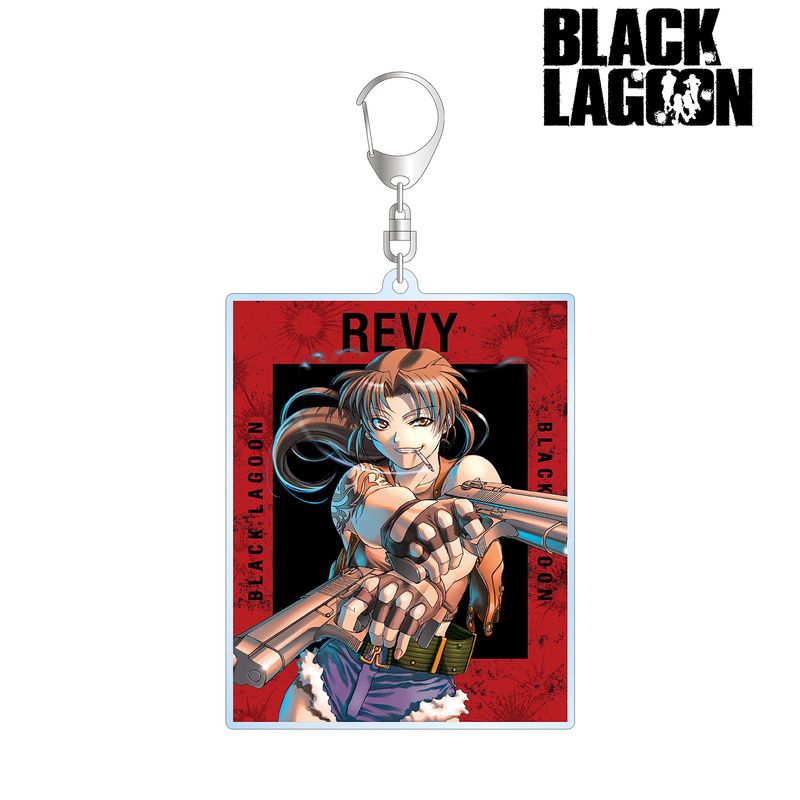 BLACK LAGOONアクリルキーホルダー 缶バッジ DMMスクラッチ レヴィ 原作コマダイカット アクリルキーホルダー DMMスクラッチ BLACK