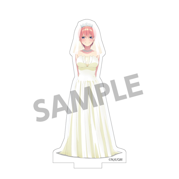 五等分の花嫁 アクリルスタンド ウエディングドレス Lサイズ セット 映画「五等分の花嫁」』5人のウェディングドレス姿がアクリル