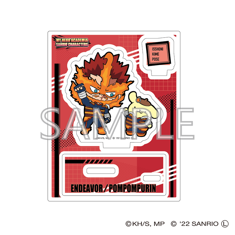 僕のヒーローアカデミア×サンリオ_アクリルスタンドB (エンデヴァー・ポムポムプリン)