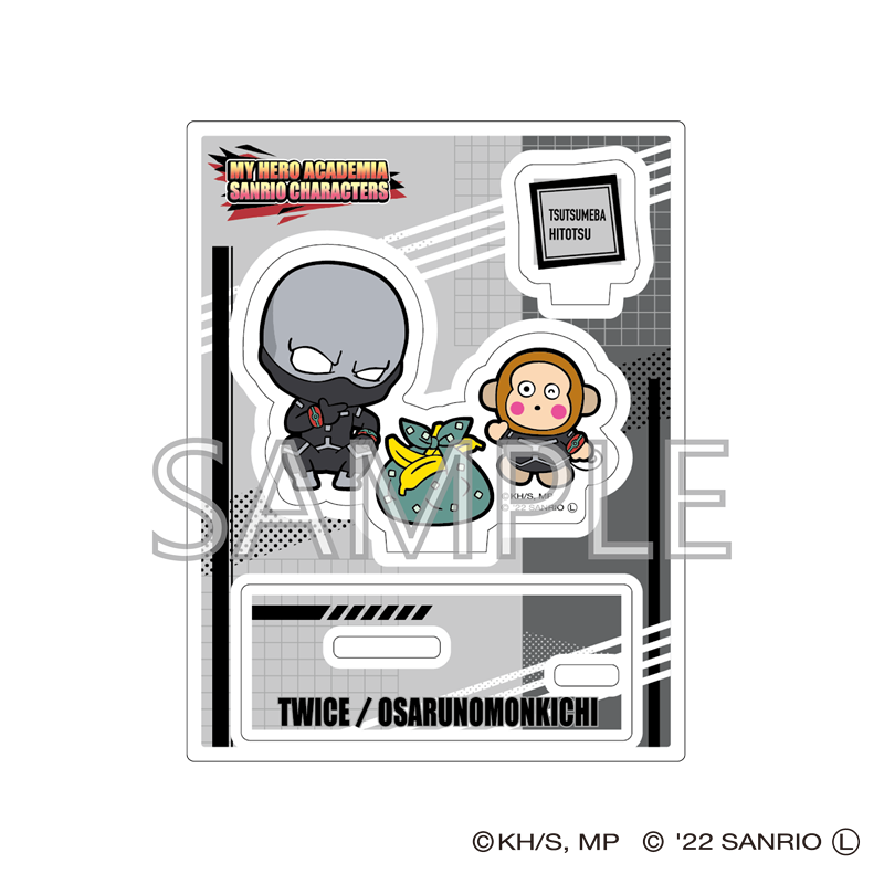 僕のヒーローアカデミア×サンリオ_アクリルスタンドB (トゥワイス・おさるのもんきち)