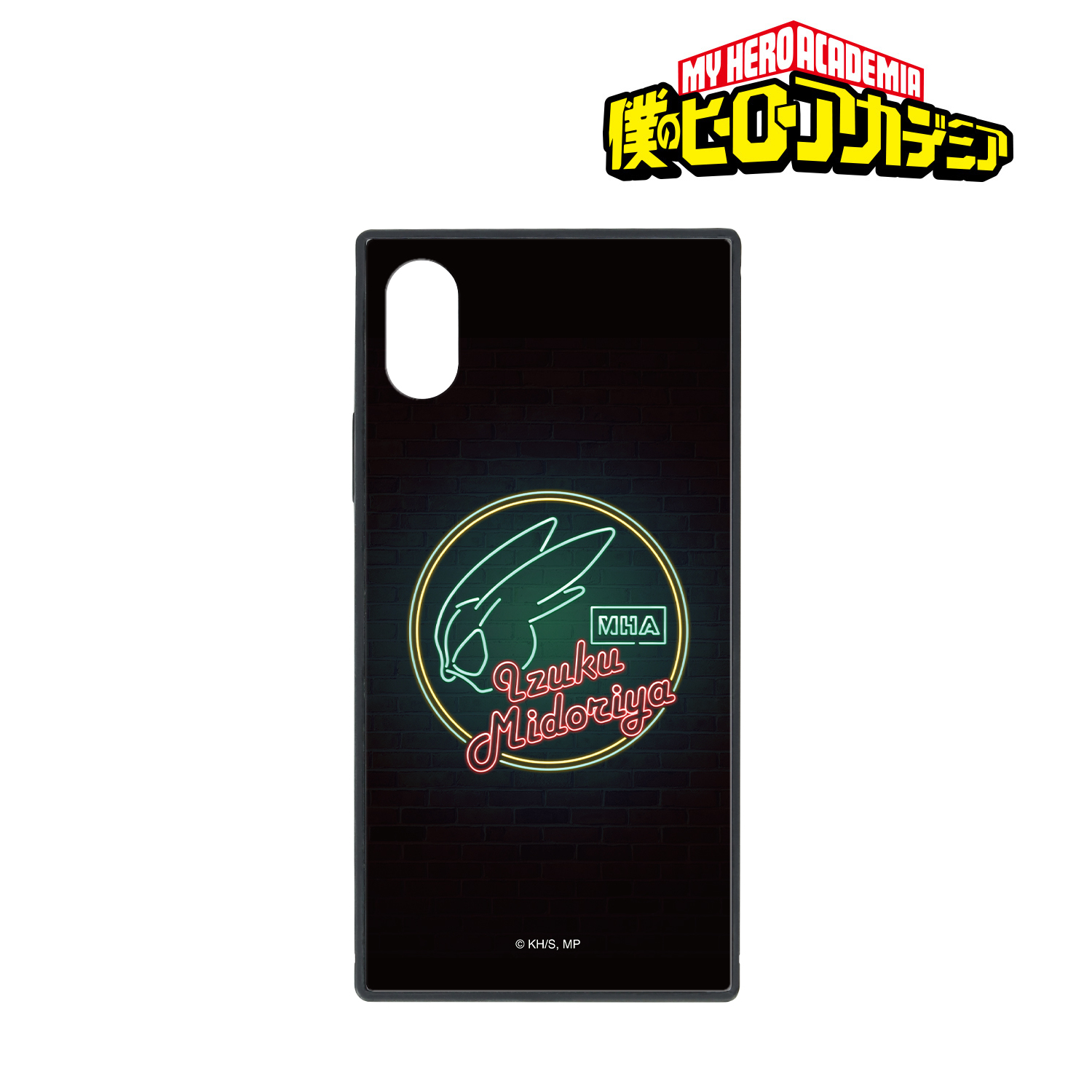 僕のヒーローアカデミア_緑谷出久 Ani-Neon 強化ガラスiPhoneケース(対象機種/iPhone 11 Pro Max)