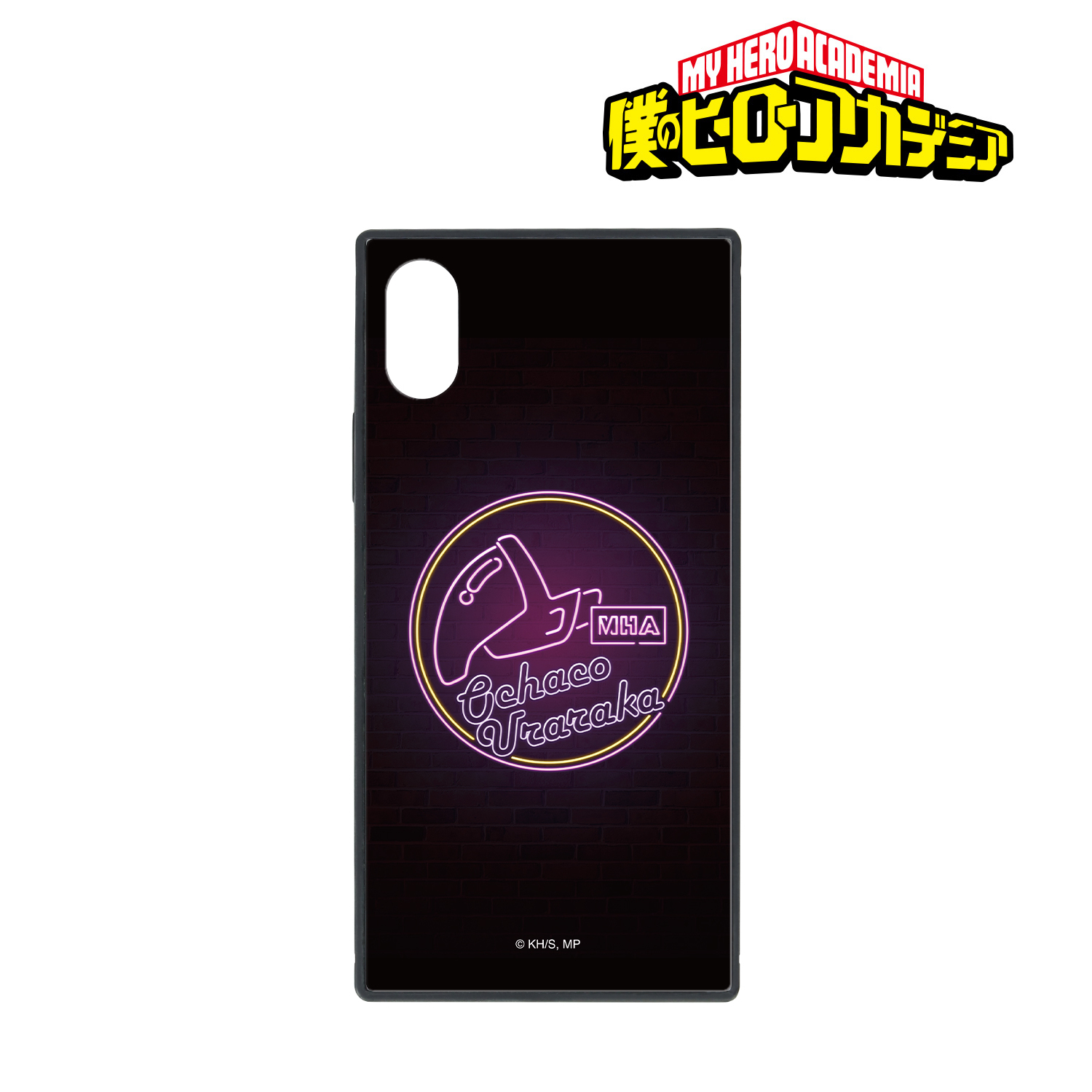僕のヒーローアカデミア_麗日お茶子 Ani-Neon 強化ガラスiPhoneケース(対象機種/iPhone 12/12 Pro)