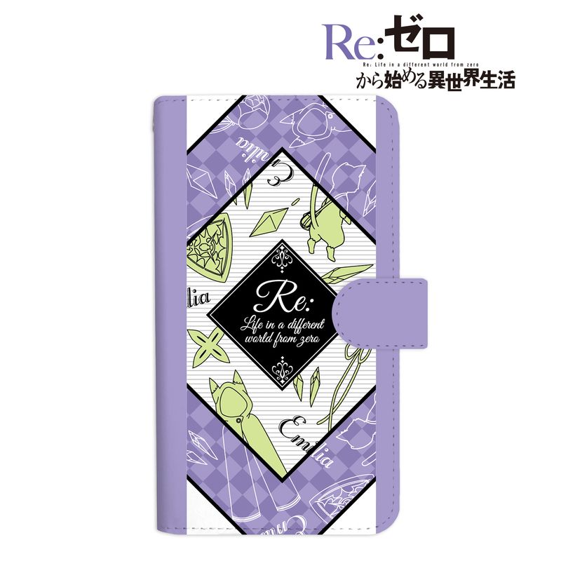 Re:ゼロから始める異世界生活_エミリア ラインアート 手帳型