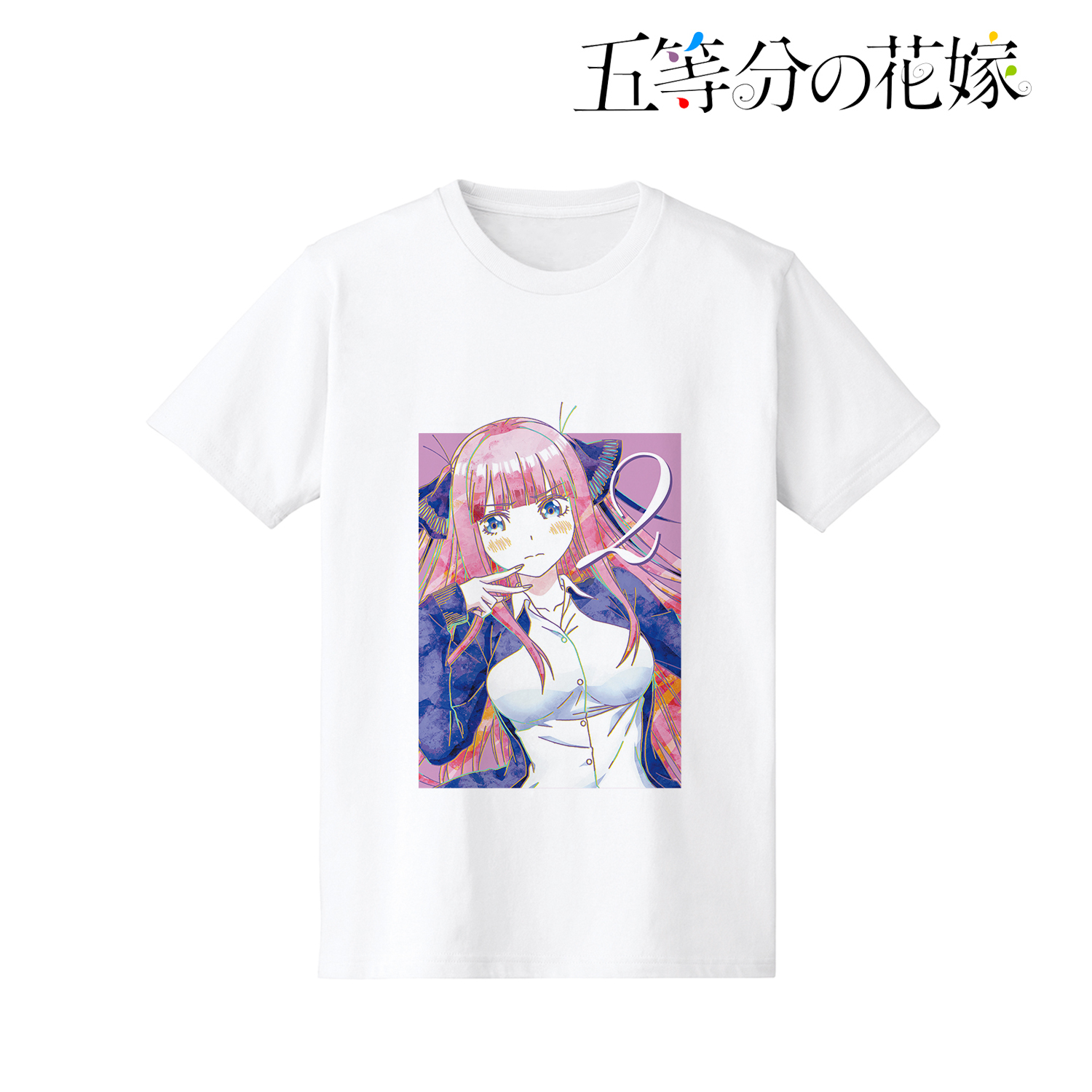五等分の花嫁_二乃 Ani-Art Tシャツレディース(サイズ/XL)