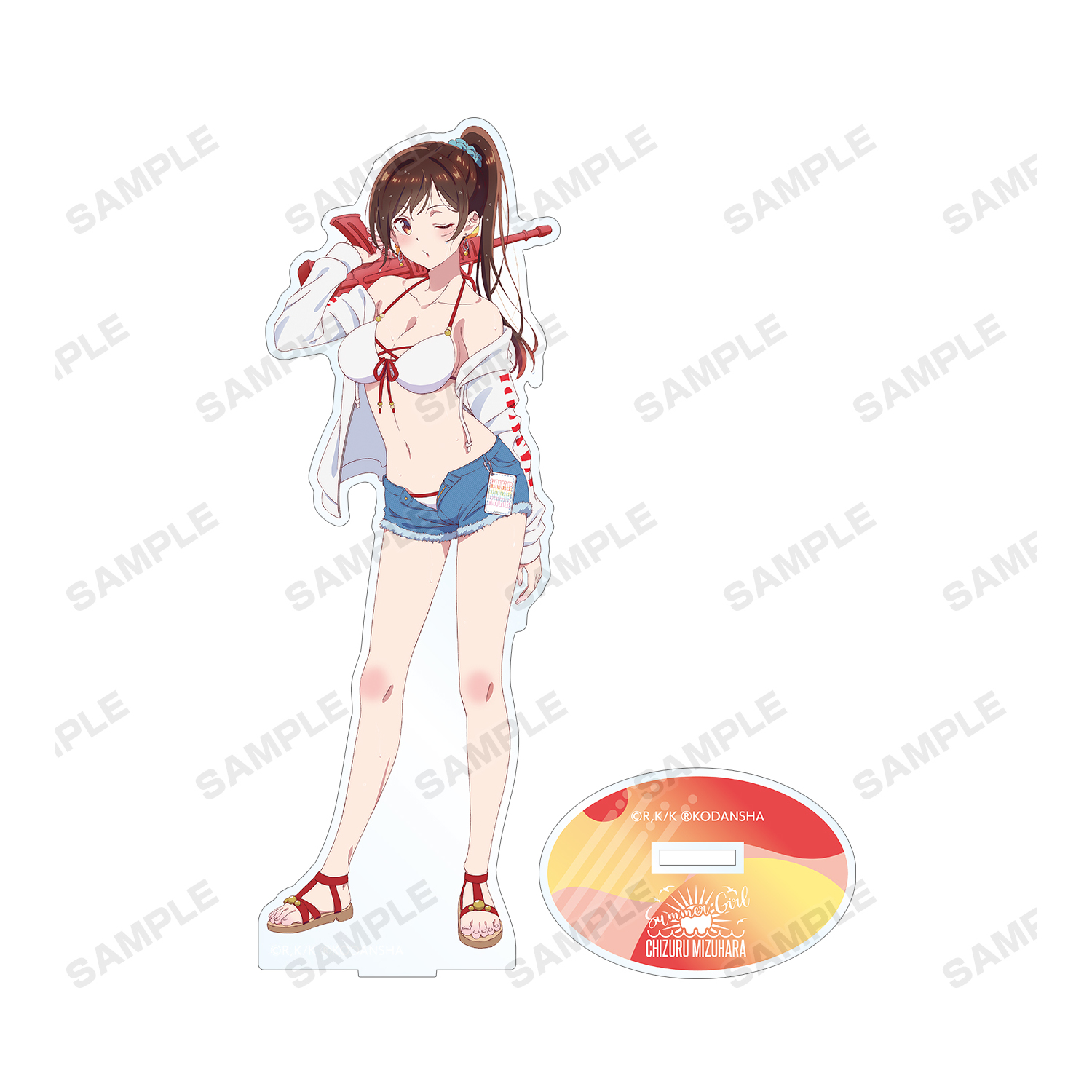 【未開封】 描き下ろしイラスト 水原千鶴 ビーチデートver 等身大タペストリー 彼女、お借りします 描き下ろしB2タペストリー(水原千鶴/マリン