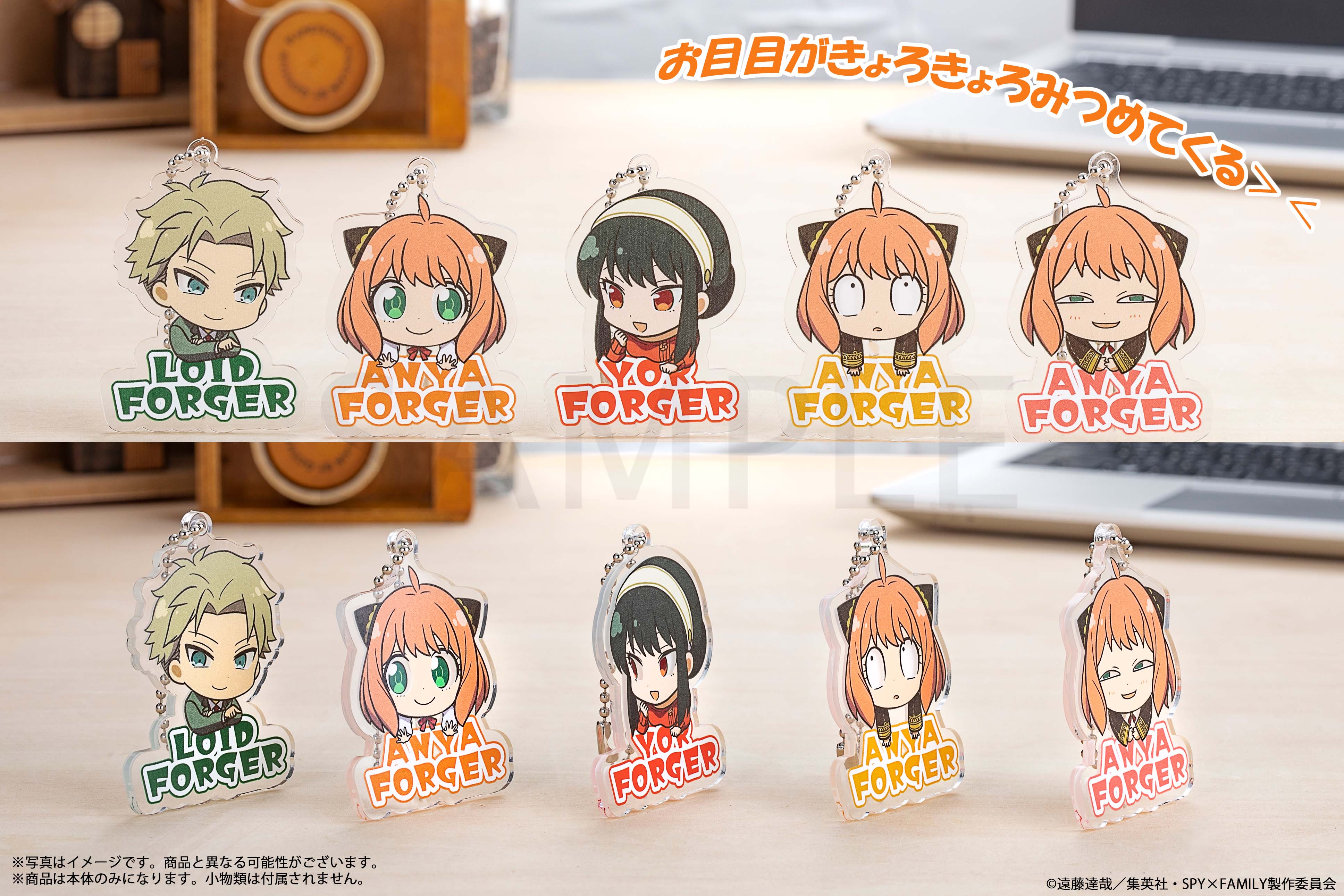 Spy Family にいてんごきょろきょろアクリルキーホルダー 1pcs 公式グッズ 公式ライセンス商品専門サイト Colleize コレイズ
