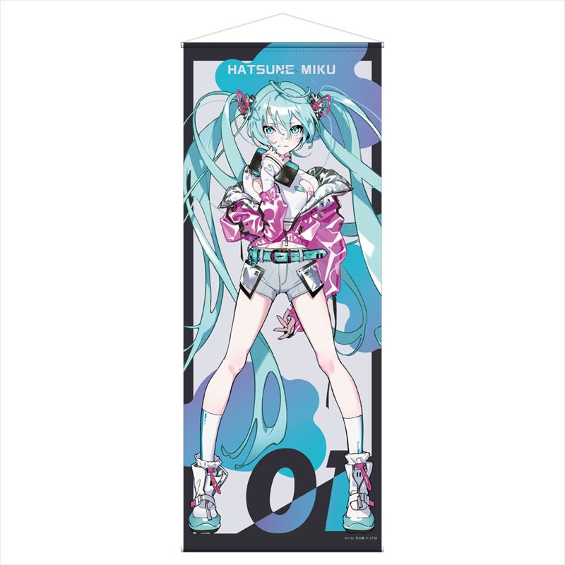 初音ミク 等身大タペストリー 39Culture 2020 World 今初音ミク(赤倉) 等身大タペストリー(World) 「COCOLLABO×ミク