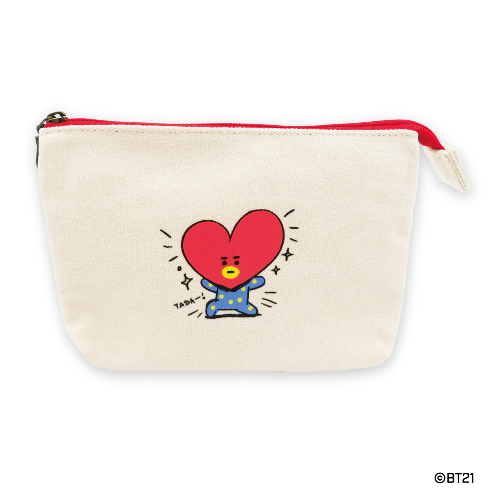 3ポケットキャンバスポーチ TATA BT21 | 公式グッズ・公式ライセンス