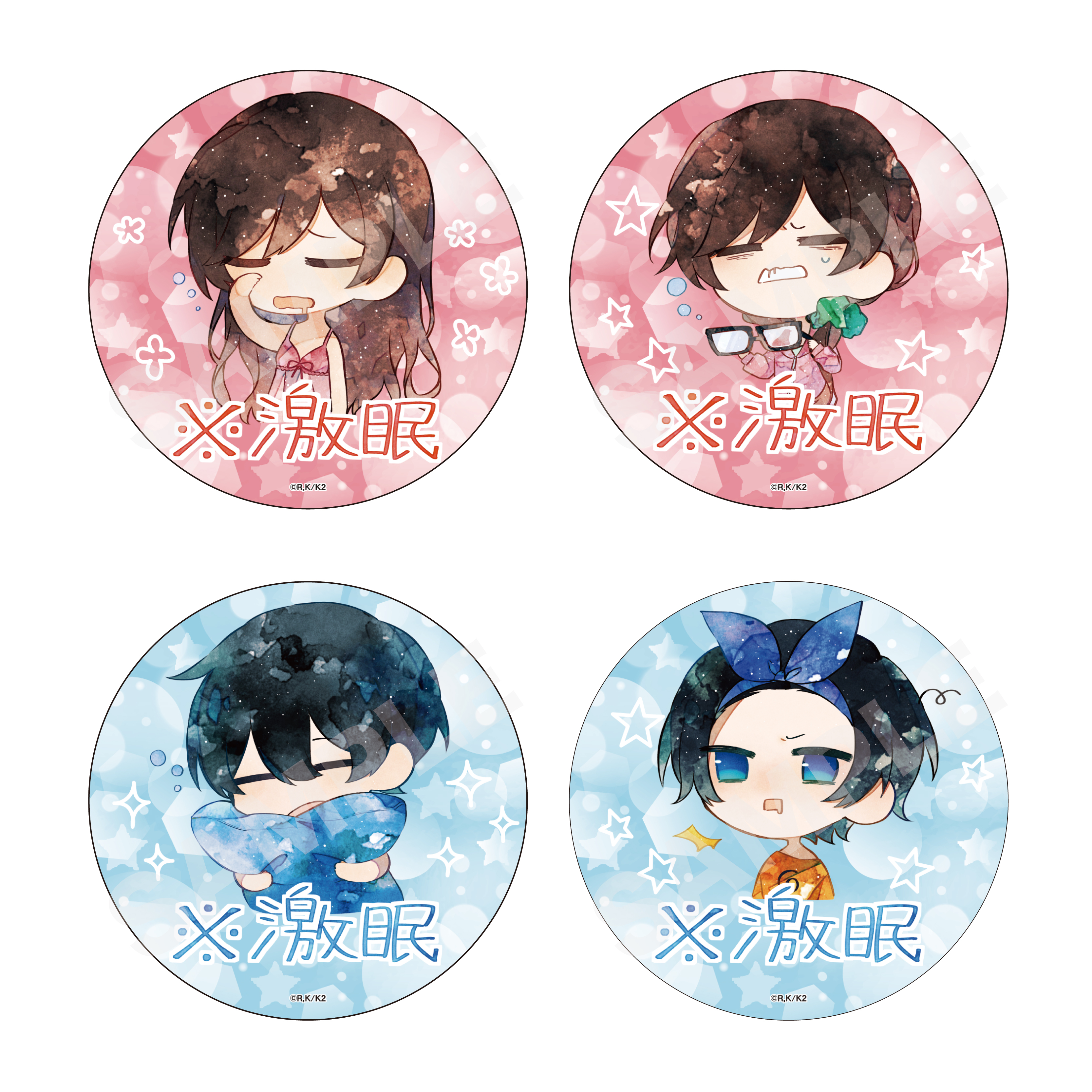 彼女、お借りします_※激眠 メタリック缶バッジ /01 第1弾 1BOX