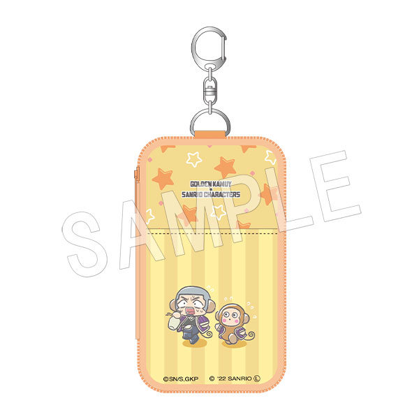 ゴールデンカムイ × サンリオキャラクターズ おでかけポーチ 白石×おさるのもんきち