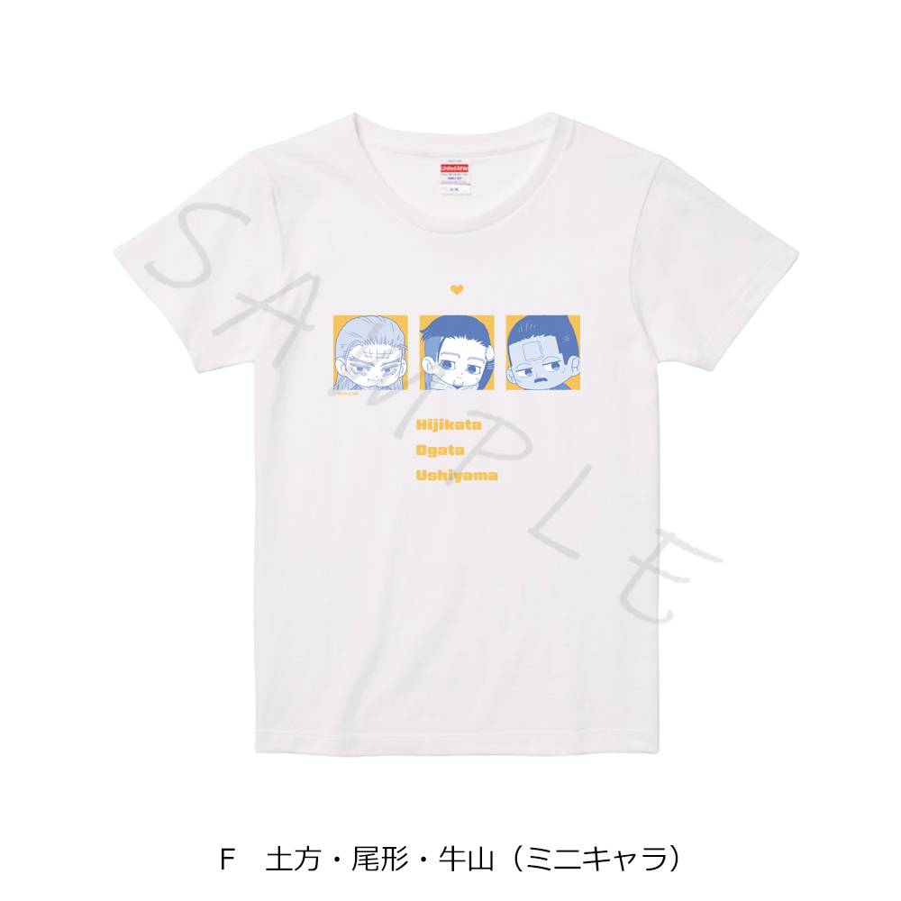 ゴールデンカムイ_Tシャツ F 土方・尾形・牛山(ミニキャラ) Sサイズ