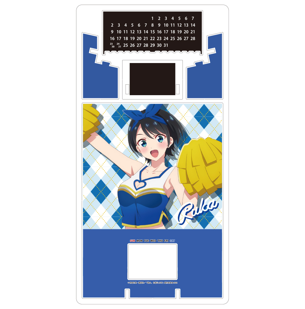彼女、お借りします_アクリル万年カレンダー　更科瑠夏　チアガールｖｅｒ