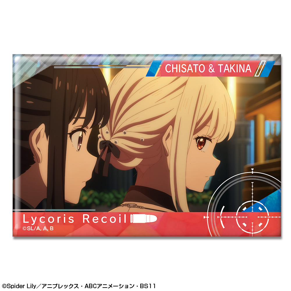 リコリス・リコイル_ ホログラム缶バッジ Ver.2 デザイン23(錦木千束&井ノ上たきな/F)