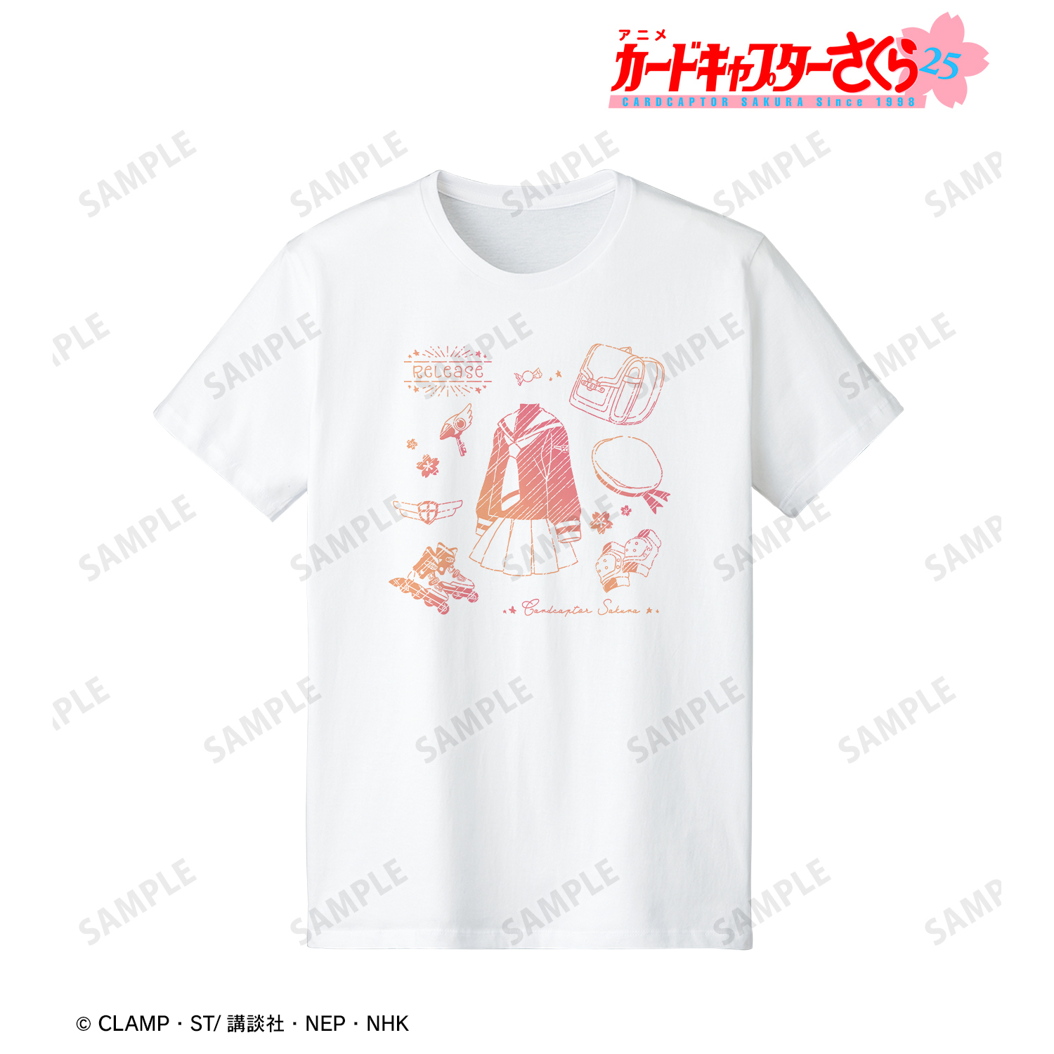 カードキャプターさくら_さくら Ani-Sketch Tシャツメンズ(サイズ/XXL)